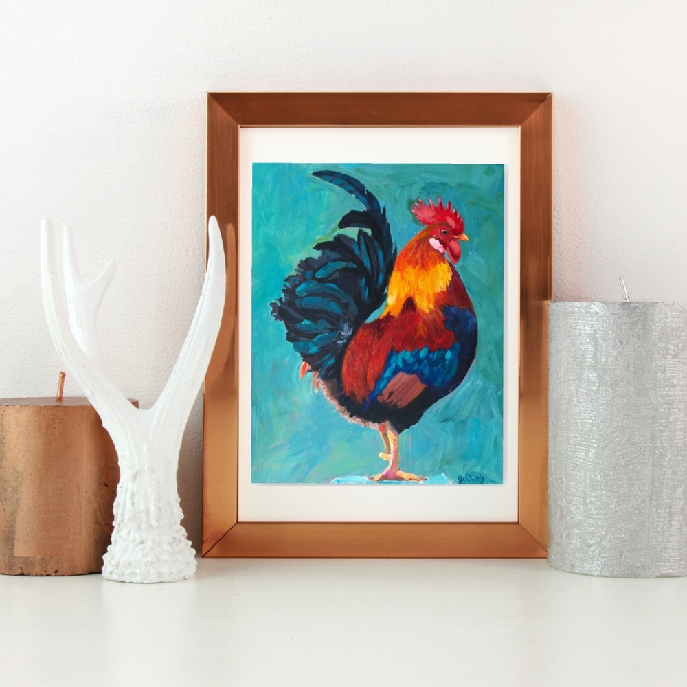 Art print Parrot from Original Painting 5"x7"